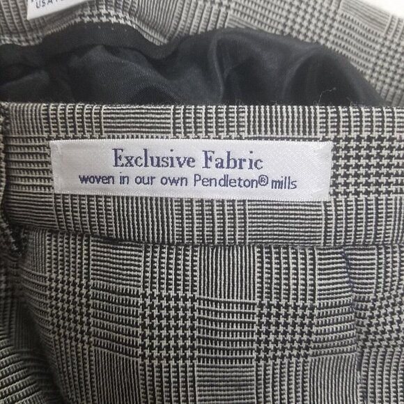 Vintage Pendleton Pants Women’s 12 lined Plaid Hound's-tooth Wool High Rise - Picture 4 of 11